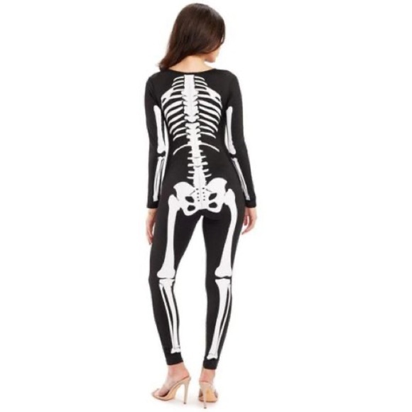 Tipsy Elves Skeleton Bodysuit Costume - Size M - Black/White - NWOT - Picture 2 of 10